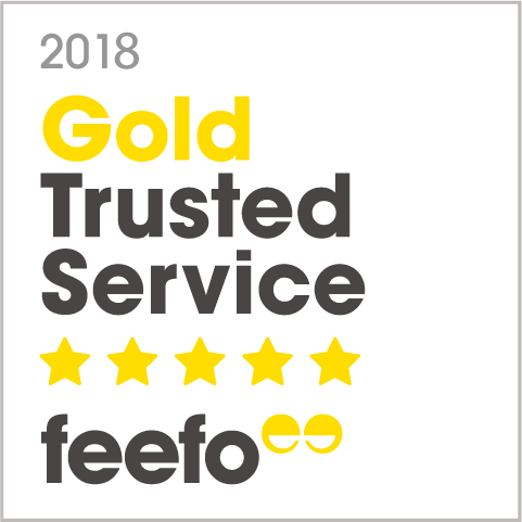 feefo gold trusted service 2018