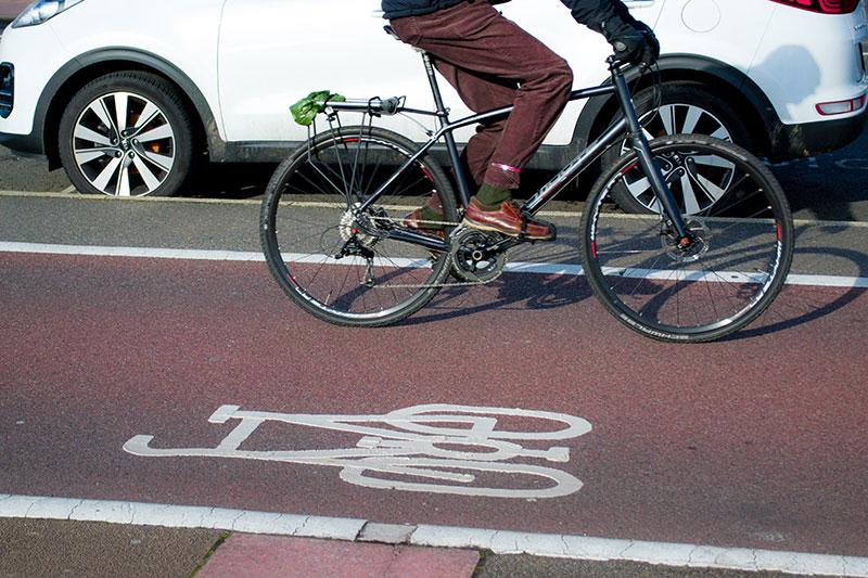 bike in cycle lane
